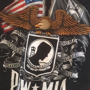 🇺🇸3/$20 NWOT MENS “You are not forgotten” T-SHIRT- Large. POW MIA